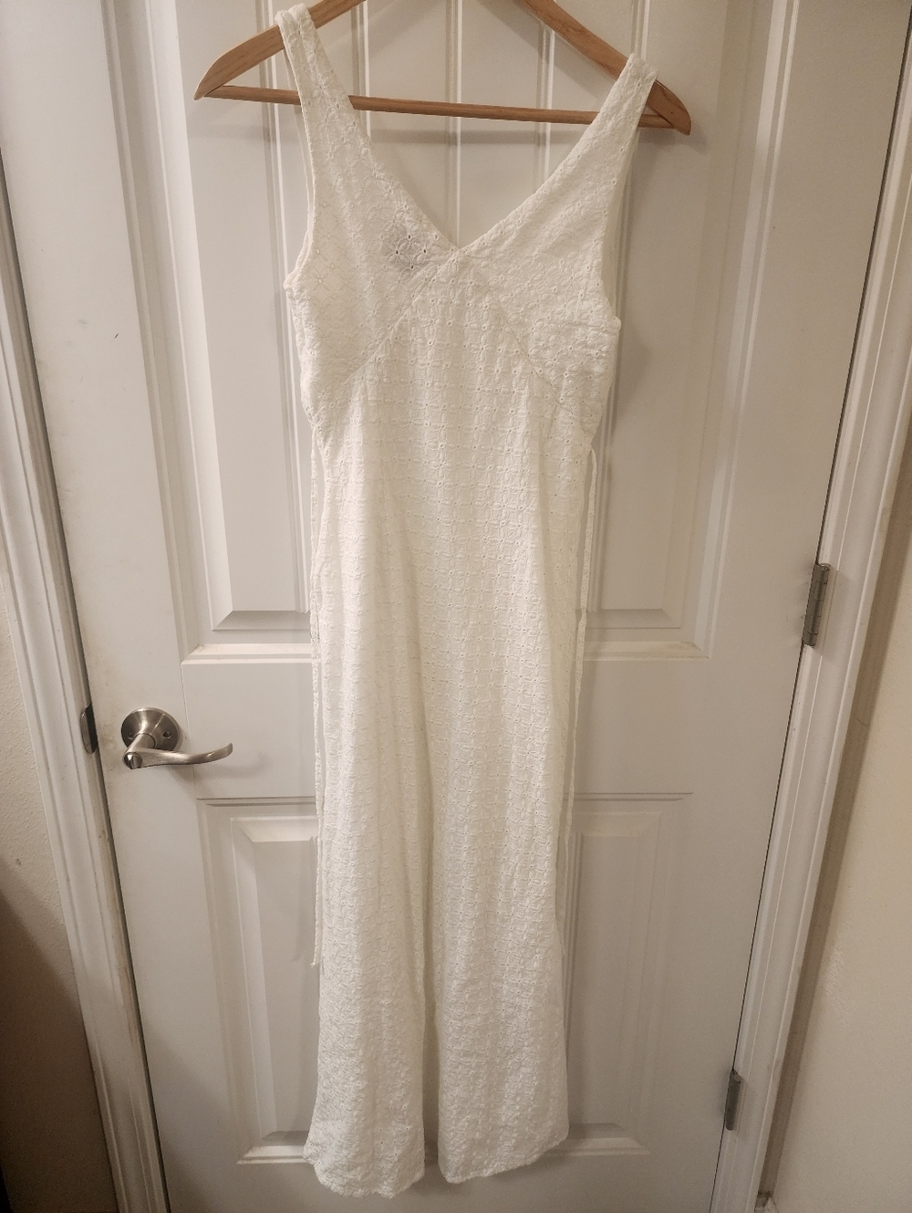 Princess Polly White Eyelet Maxi Dress Cottagecore Bridal Beach Size XS - Picture 7 of 7